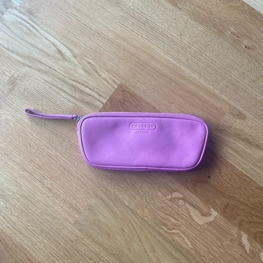 Coach pink eye glass case